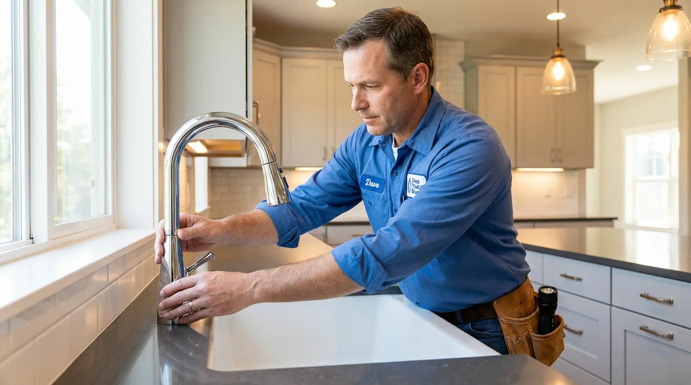Kitchen faucet installation by Johns Plumbing LLC in Caro