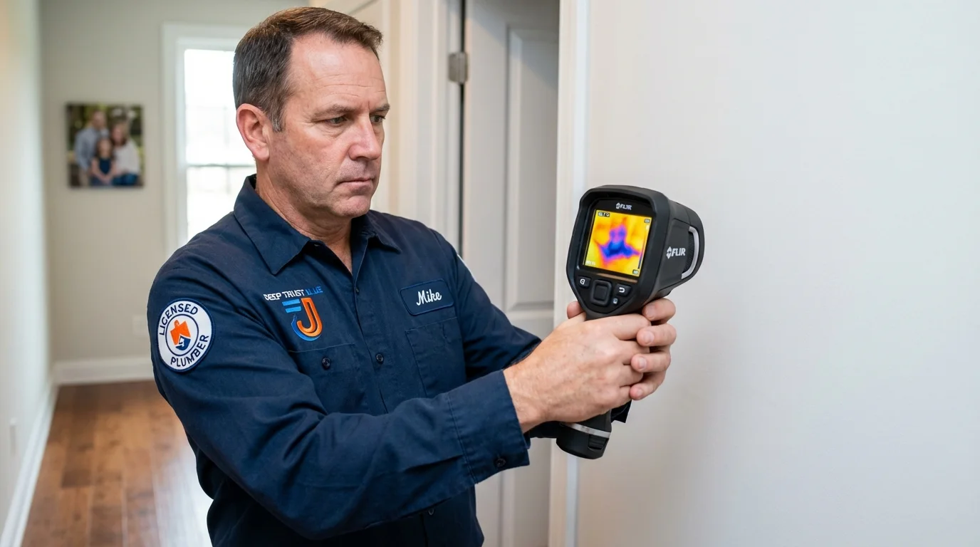 Thermal imaging leak detection by Johns Plumbing LLC in Caro
